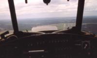 Blick aus einem Cockpit